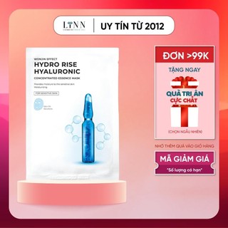 Mặt Nạ Cấp Ẩm Wonjin Effect Hydro Rise Hyaluronic Concentrated Essenced Mask Dịu Da 30g [Mẫu mới]