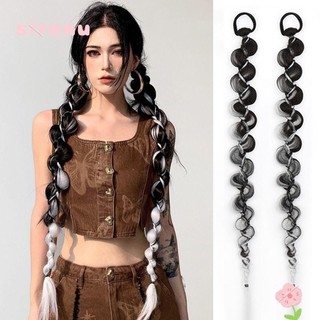 Sirenu Dài Quyền Anh Bím Tóc Vòng Bím Tóc Móc Bím Tóc Với Dây Cao Su Tóc Đuôi Ngựa