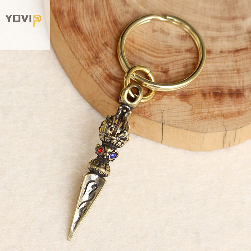 Yovip Mặt dây chuyền thủ công Tôn giáo Pestle Mặt dây chuyền cầu nguyện Phật giáo Vajra Pestle Coppe