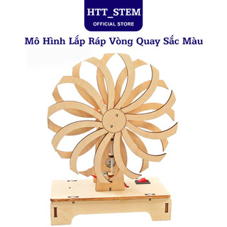 Vòng Quay Sắc Màu Mô Hình Lắp Ráp Diy Bằng Gỗ Theo Phương Pháp Giáo Dục Stem
