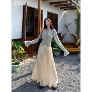 Bộ Đồ Zen Kiểu Trung Quốc Mới Trang Phục Nữ Áo Sơ Mi Chống Nắng Dài Tay Kiểu Mỏng Áo Chân Váy Dài Vừa Mùa Hè