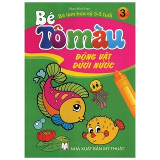 Sách - bé tô màu - động vật dưới nước