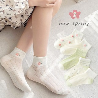Tất Bé Gái Lưới Thoáng Khí Ống Ngắn Tươi Ngọt Ngào Bé Gái Hoa Lớp a