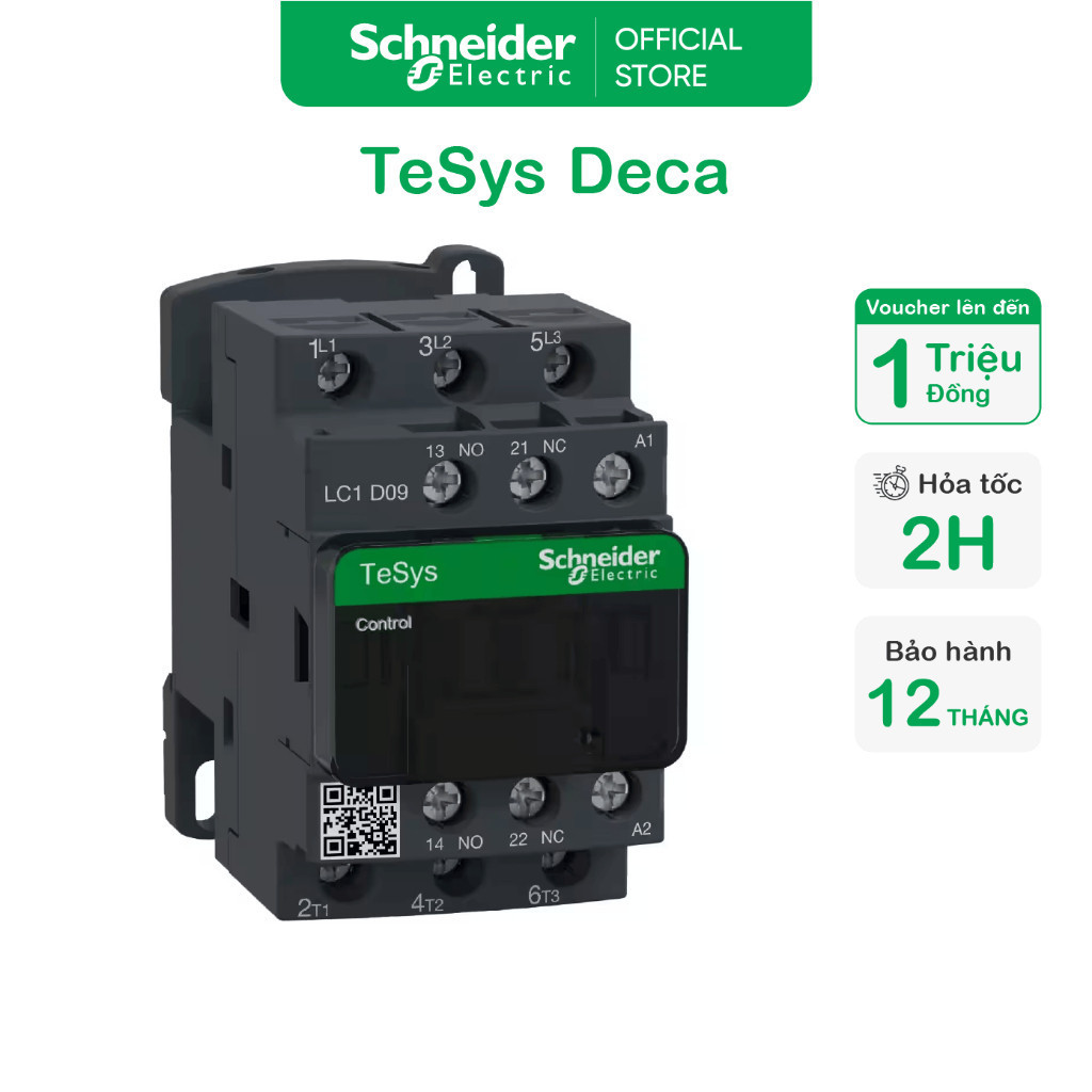 Khởi động từ - 3P(3NO) - Coil 220VAC - Schneider Electric - LC1D09M7 LC1D12M7 LC1D18M7 LC1D25M7 LC1D