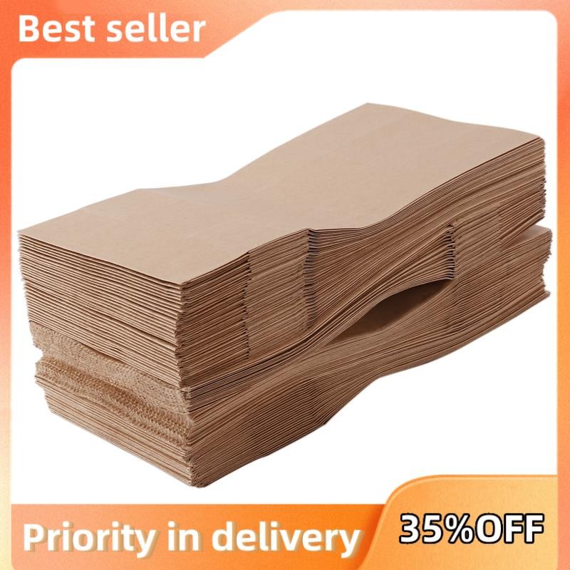 100 Chiếc Túi Giấy Thực Phẩm Đáy Vuông Túi Giấy Kraft Túi Giấy Ăn Sáng Túi Đựng Thực Phẩm