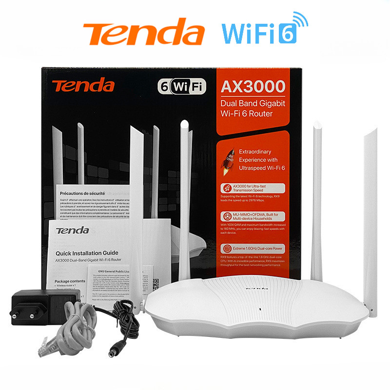 Bộ phát Wifi 6 Router Tenda RX9 AX3000M băng tần kép Wifi 6 3000Mbps