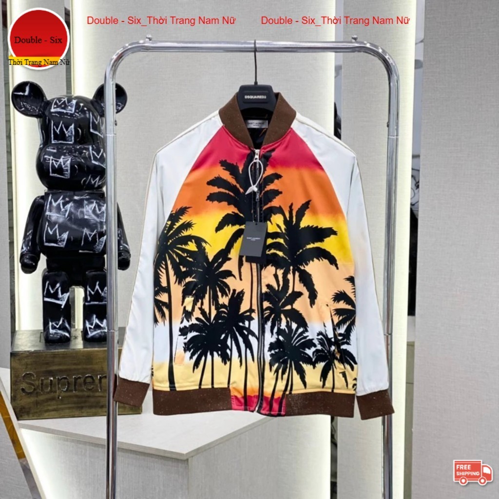 Áo Khoác Gió Cây Dừa Double - Six Áo Bomber 2 Lớp Dày Dặn18