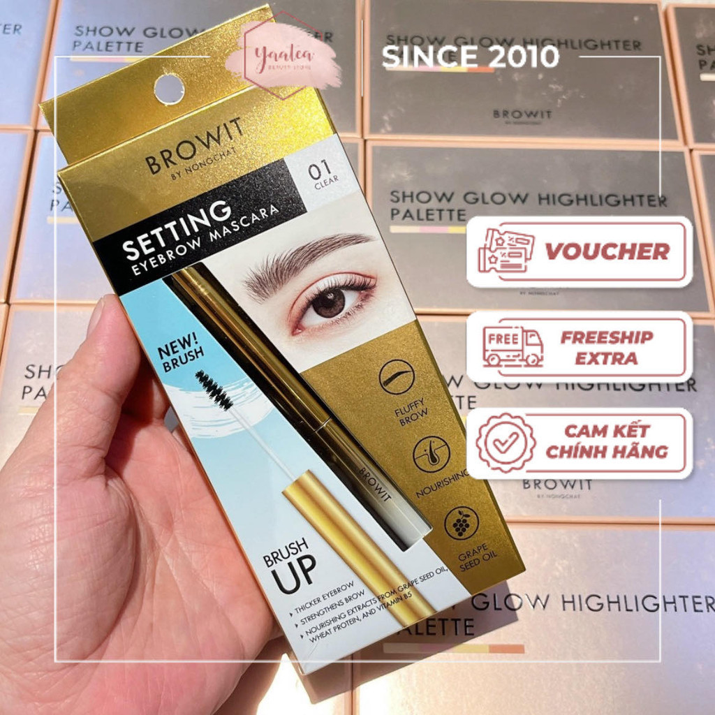 [NEW] MASCARA CHÂN MÀY NONG CHAT BRUSH UP - 01 CLEAR