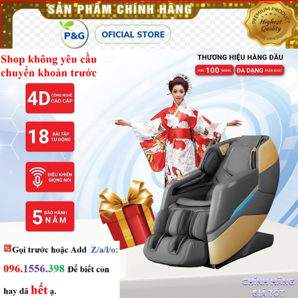 Hãng  Ghế massage Okinawa OS 855, công nghệ massage 5D, bi con lăn di chuyển -