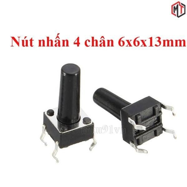 Nút nhấn 4 chân 6x6x13mm DIP