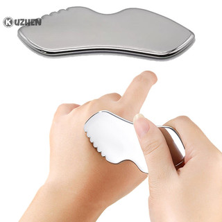 Kuzhen inox gua sha dụng cụ thép cạo massage dụng cụ massage mặt dụng cụ thư giãn khăn giấy mềm, giảm đầu, cổ, đau lưng hot