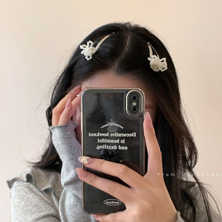 Kẹp tóc nữ Bangs Kẹp tóc nơ ngọc trai