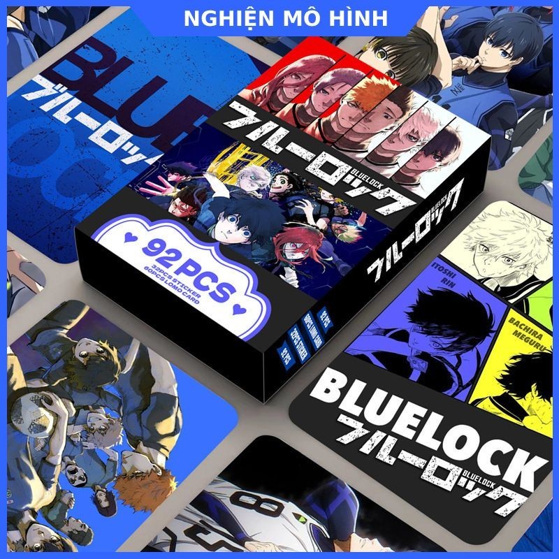 Lomo card  Blue Lock hộp 30-60-92 thẻ in 2 mặt Isagi Yoichi Hyoma Chigiri Meguru Bachira Kenyu Yukim