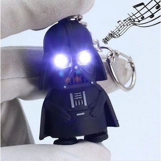 Tượng sáng lên led tượng darth vader với âm thanh móc khóa móc khóa quà tặng
