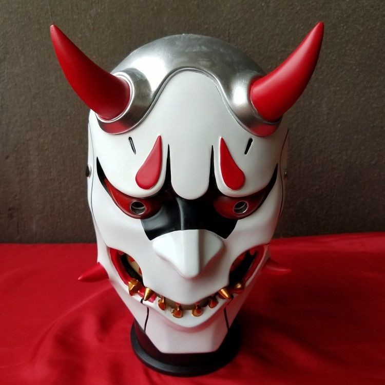 Sản phẩm còn hàng Ác Ma Nhựa Mặt nạ Halloween Kinh dị Nhân vật Trang phục Tiên phong Trang phục Đồng hồ Genji cos Demon Prajna Mask