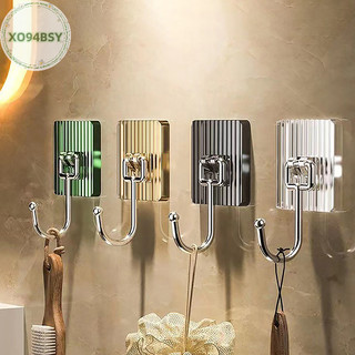 Xo94bsy móc inox nhà bếp phòng tắm móc kim loại không đục lỗ móc mạnh cửa không dấu vết tự dính móc treo vn