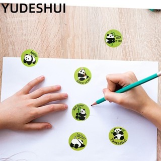 YUDESHUI dán nhãn gấu trúc động vật dễ thương YudhUI, Giấy nghệ thuật Độ nhớt mạnh Công việc sinh viên Văn phòng phẩm Con dấu Lable, Nhãn dán tròn không độc hại di động và gói sinh viên