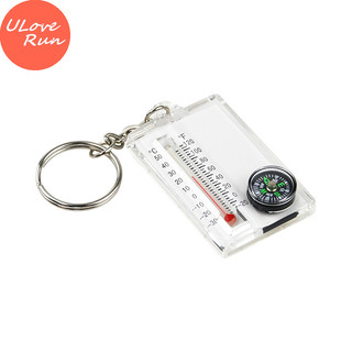 Uloverun ngoài trời leo núi khóa la bàn con trỏ mini móc khóa nhiệt kế la bàn móc chìa khóa dụng cụ cắm trại la bàn carabiners vn