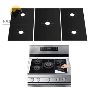 FASHYUNER 3 Cái / bộ Tấm lót bếp Gas, Tấm lót bếp Gas có thể tái sử dụng Tấm bảo vệ chống trầy xước hàng đầu, Dụng cụ làm sạch nhà bếp Vỏ bảo vệ chống bẩn 5 lỗ cho đầu đốt Gas