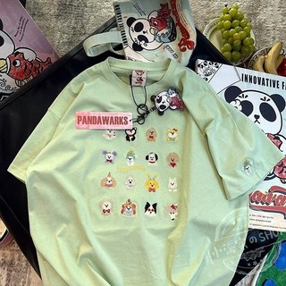 Cotton Nguyên Chất Mùa Hè Phong Cách Mới Phiên Bản Hàn Quốc Công Nghiệp Nặng Thêu Áo Thun Nữ Nửa @ -