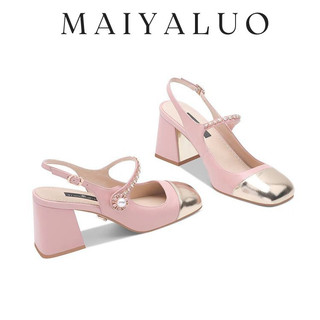 MAIYALUO Giày Cao Gót Mũi Nhọn GIÀY SANDAL Thời Trang Mới 2024 HOTESALE Cho Nữ Thiết kế độc đáo Siêu nhẹ Bền Trẻ trung FGL245044W 19Z240507