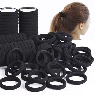 Chun buộc tóc đen cực bền cột tóc co giãn loại tốt - dây cột tóc đuôi ngựa màu đen