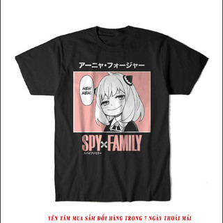 Áo thun SPYxFAMILY Anya Face (Black/White) ngắn tay