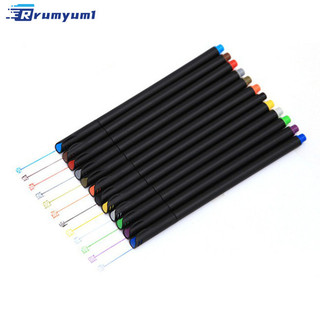 Còn hàng! 12 Cái / 24 Cái 0.4mm Bộ Bút Màu Màu Mịn Lót Phác Thảo Vẽ Bút Trường Học Dụng Cụ Văn Phòng