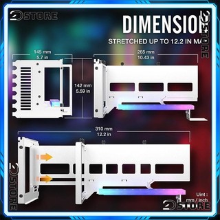 BỘ DỰNG DỌC VGA KÈM RISER EZDIY ARGB VERTICAL GPU MOUNT WITH PCIE4.0 RISER CABLE