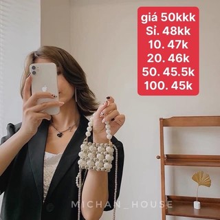 Túi đeo chéo ng.ọc mix hạt bi