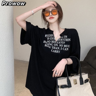 Áo thun cổ chữ V rộng ProwowWomen (40-150kg)