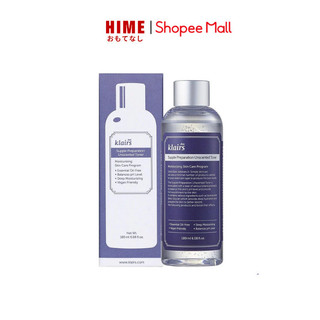Nước hoa hồng Klairs Supple Preparation Unscented 180ml, Không mùi, dưỡng ẩm và làm mềm da