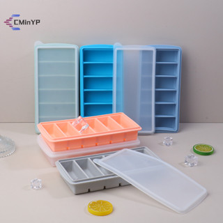 [Cminyp] 6 Lưới Khuôn Khay Đá Viên Dài Nhà Bếp Khuôn Làm Đá Silicon Có Thể Tái Sử Dụng Khuôn Làm Đá Không Chứa BPA Máy Làm Đá Silicon Cấp Thực Phẩm Khuôn Mới