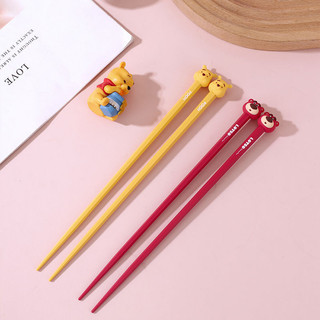 Đũa Nhà Bếp Hợp Kim Gấu Dâu Dễ Thương Hộ Gia Đình Đũa Chịu Nhiệt Độ Cao Kháng Khuẩn Chống Sương Đũa Dã Ngoại