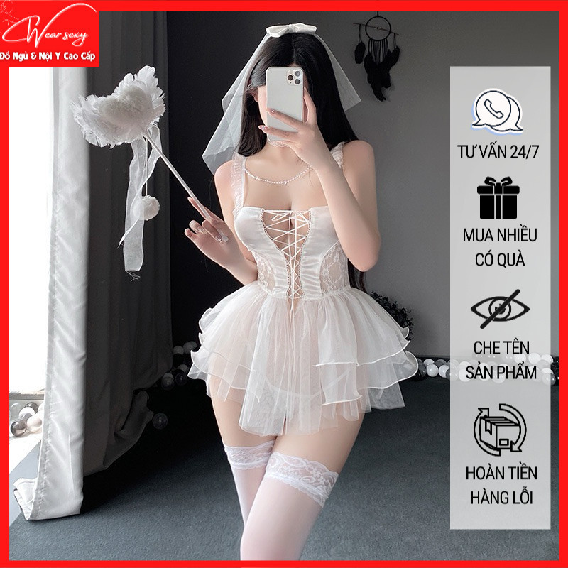 Cosplay Cô Dâu Tân Hôn Nóng Bỏng Đồ Lót Gợi Cảm Tạng Voan Cài 8711 CWEAR.SEXY.ĐỒ NGỦ & NỘI Y CAO CẤP] | BigBuy360 - bigbuy360.vn