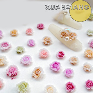 Xuanxiang Bộ 50 Móng Tay Nhựa Hoa Hồng Trang Trí Móng Tay Nghệ Thuật DIY