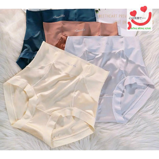 Combo 5 Quần lót nữ lụa satin cạp cao gen bụng,nâng mông kháng khuẩn ( quần lụa Satin)