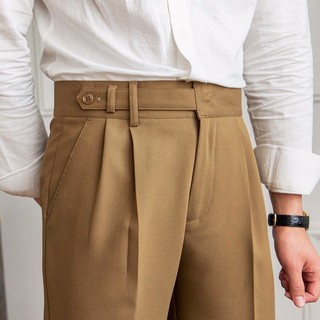 Sinransinya Quần Nam Mới American Retro Street Cao Cấp Rửa Nước Naples Thiết Kế Thẳng Và Chống Nhăn Rời Hip Hop Thanh Niên Cặp Đôi Thời Trang Quần Crop
