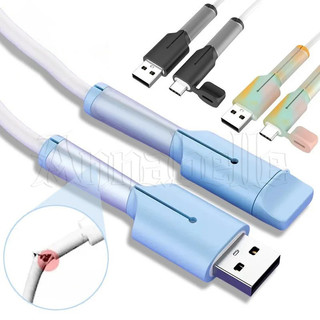 Vỏ bảo vệ cáp dữ liệu - Vỏ bảo vệ đường dữ liệu - Nắp bảo vệ sạc điện thoại - Bộ bảo vệ cáp sạc silicon - Đa năng, Chống cháy, Chống bụi - Dành cho Android, Loại C