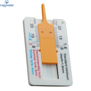 Thước lốp nhựa 0-20MM thước đo độ sâu vernier lốp xe có độ sâu thước đo độ sâu