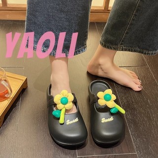 Xăng đan YAOLI Đế Dày 3.5CM Mới Nhà Đi Biển Chống Trơn Trượt Hoa Thời Trang Dép Nhựa Siêu Mềm
