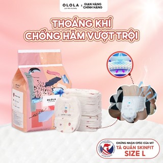 Tã/Bỉm Quần Cao Cấp OLOLA Skin Fit Size L 26 Miếng Hàn Quốc Cho Bé, Mỏng Nhẹ, Mềm Thoáng, Thấm Hút Nhanh