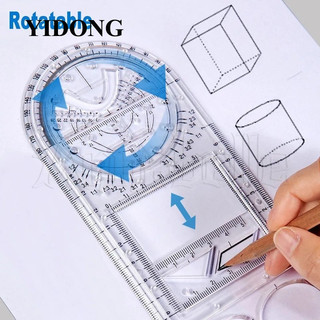 Thước xoay vẽ / thước vẽ hình học / kiểm tra kế hoạch học / trường học / văn phòng đa năng nhanh chóng