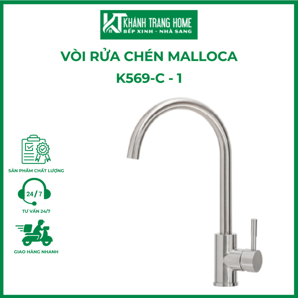 Vòi rửa chén MALLOCA K569-C-1 xuất xứ chính hãng chất liệu inox 304 cao cấp -Khánh Trang Home 2