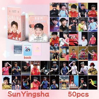 50-55pcs Sun Yingsha Wang Chuqin Laser Hologram lomo cards Sha CP Shatou Photocards Star Peripherals Paris Olympics pingpong tabletennis Holographic Postcards Ready Stock SX