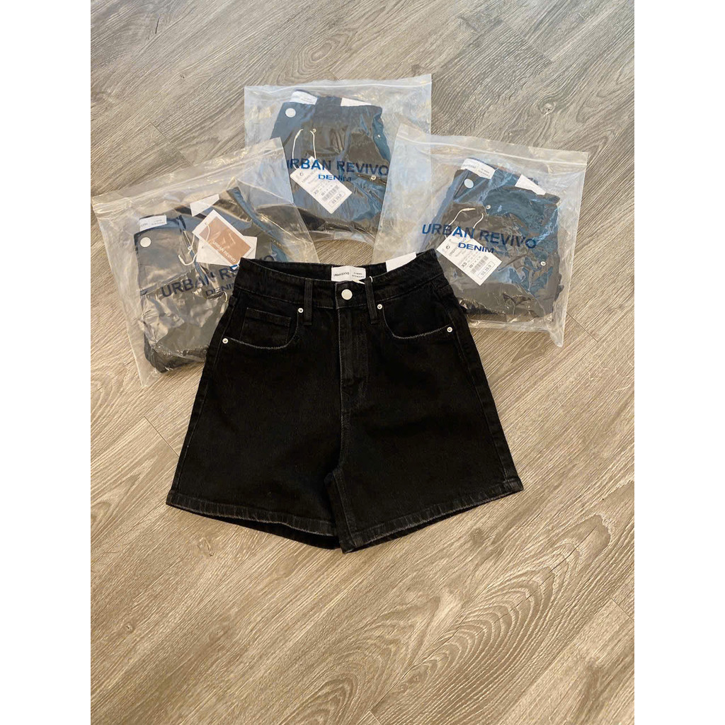 H020 Quần short bò nữ màu đen