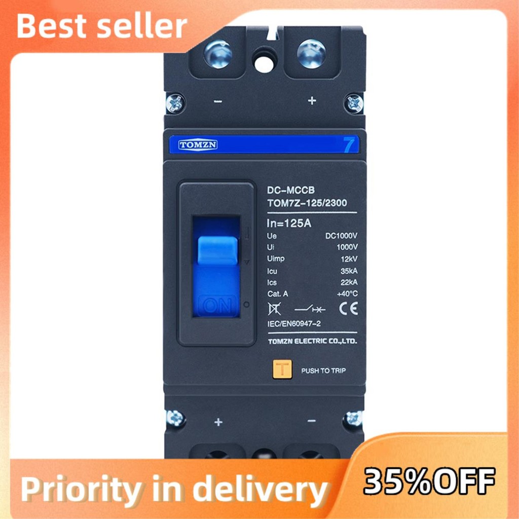 2p DC 1000V Vỏ đúc năng lượng mặt trời Bộ ngắt mạch MCCB Bảo vệ quá tải cho PV quang điện năng lượng