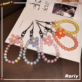 Dây đeo tay điện thoại ngắn hạt cườm màu pastel Phụ kiện nữ tính thủ công đa năng-RY