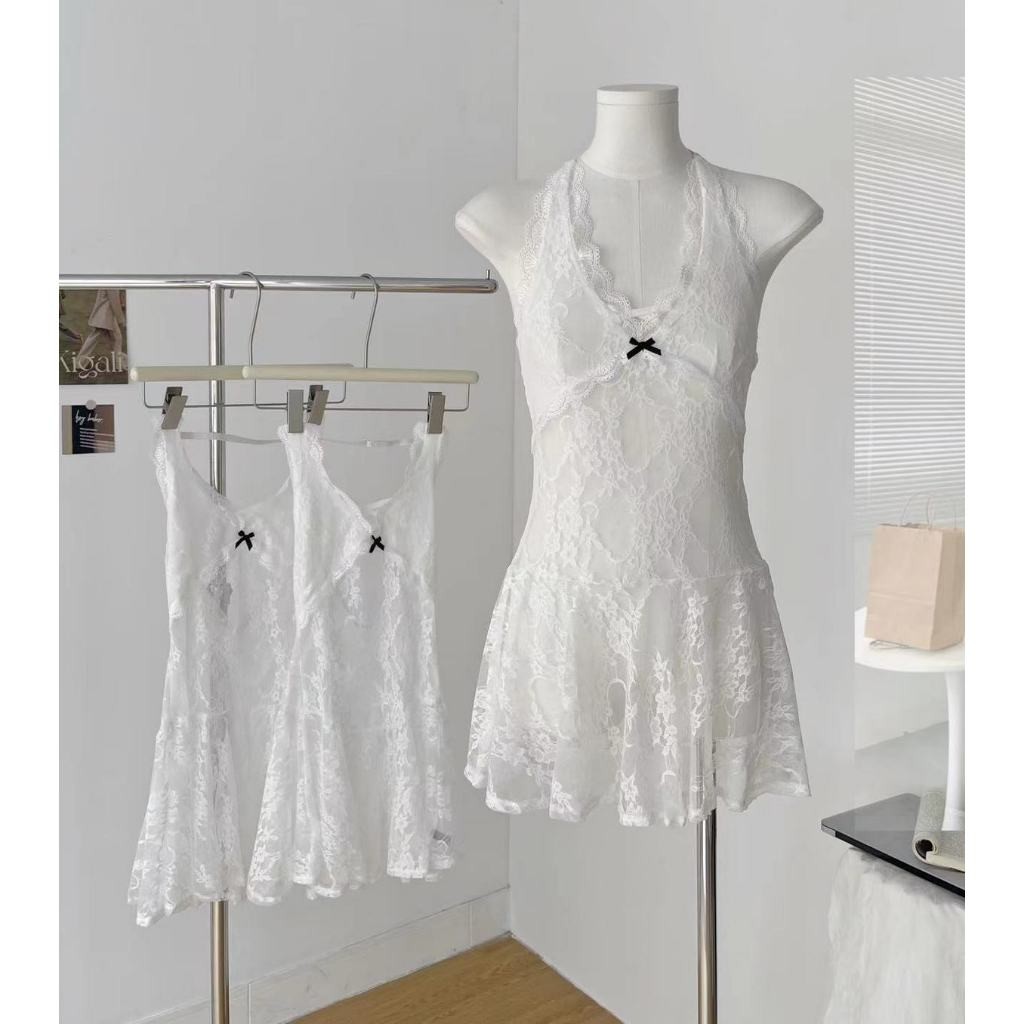 TREETURE  Váy Ren Gợi Cảm Cho Nữ Mùa Hè Thời Trang Mới Áo Sơ Mi Trong Suốt | BigBuy360 - bigbuy360.vn