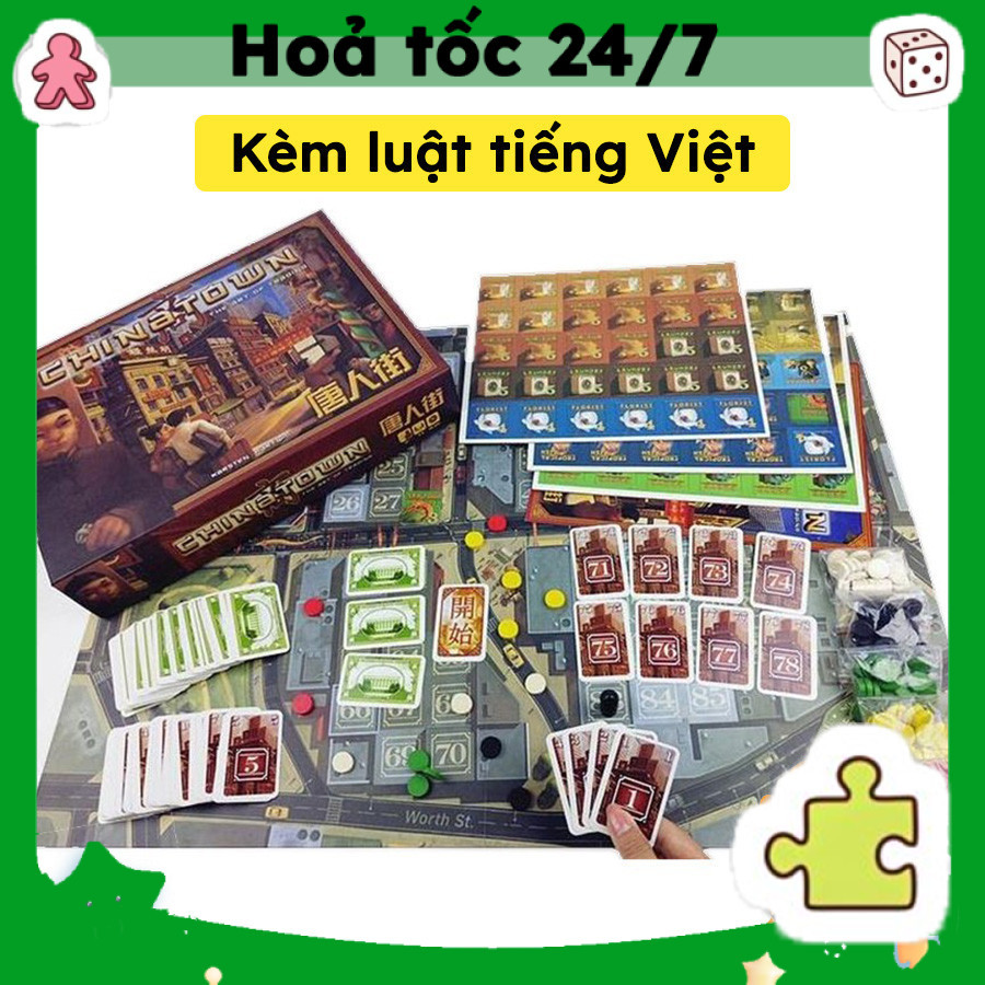 [Luật Việt] Boardgame China Town - Thị Trấn Trung Hoa trò chơi tài chính Chinatown Tigarboardgame